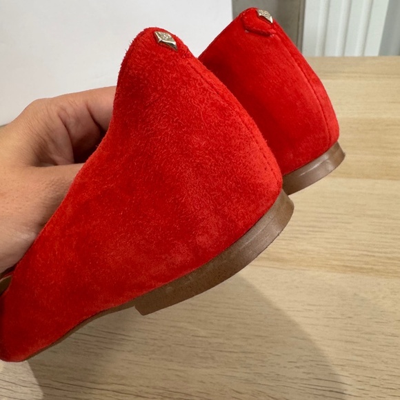 Sam Edelman Women's Red Suede Bow Raz pointed-toe Flats Size 8 - Picture 7 of 10